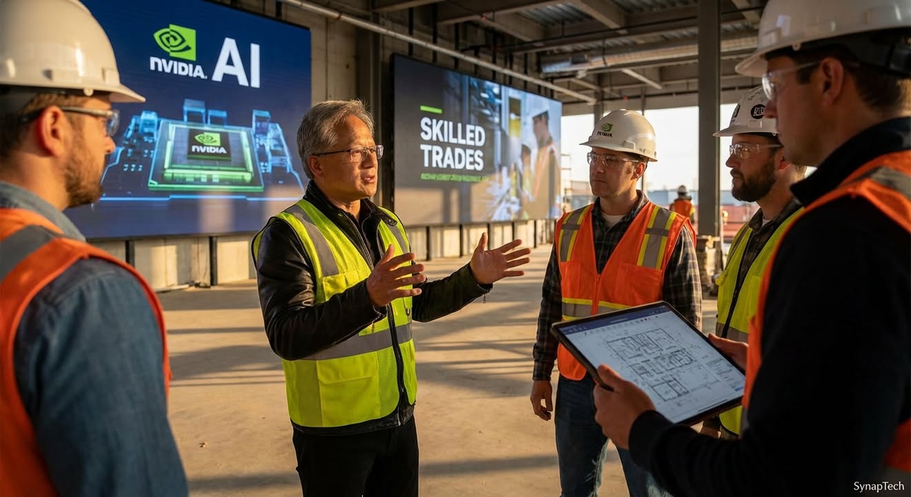พลิกมุมมองแรงงาน! CEO Nvidia ชี้ชัด AI คือขุมพลังยกระดับ 'ช่…