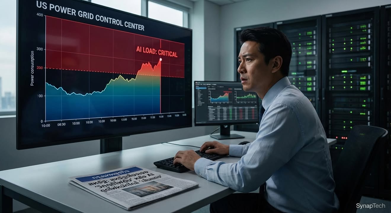 AI กลืนกินพลังงาน: อนาคตดิจิทัลของสหรัฐฯ จ่อเผชิญ 'วิกฤติไฟด…