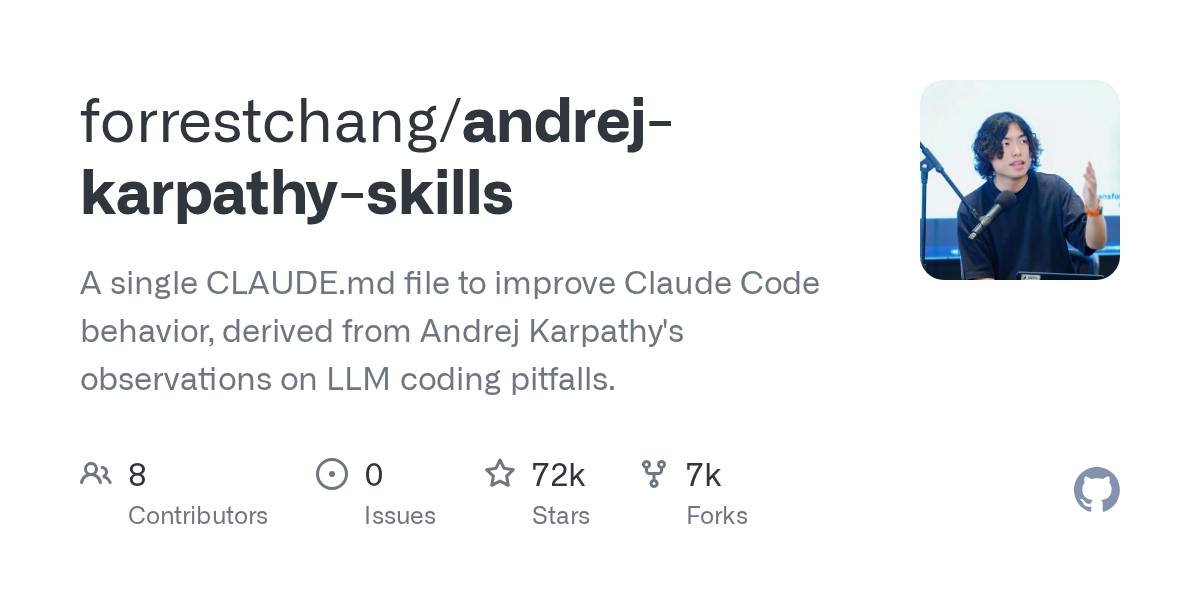 🤖 GitHub Trending ของวันนี้: andrej-karpathy-skills