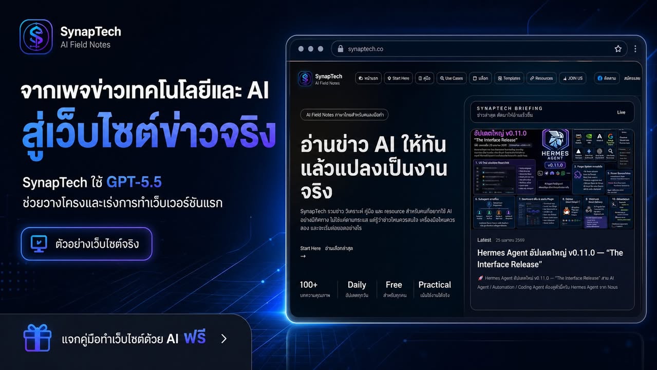 ผมลองเปลี่ยนเพจข่าวเทคโนโลยีและ AI