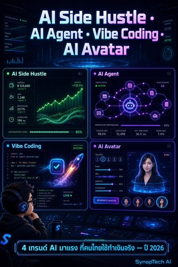 AI ทำเงิน ไม่ใช่แค่คุยเล่น — 4 เทรนด์ที่คนไทยควรจับตาในปี 20…