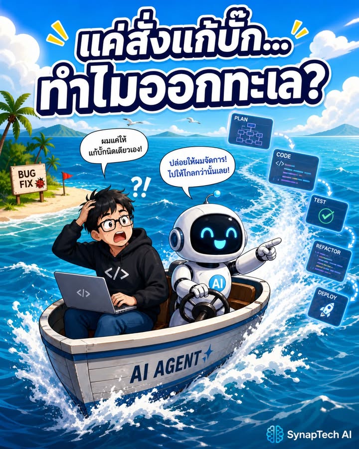 เคยไหม? สั่ง AI Agent แก้จุดเล็ก ๆ แต่สุดท้ายมันพาเราออกทะเล