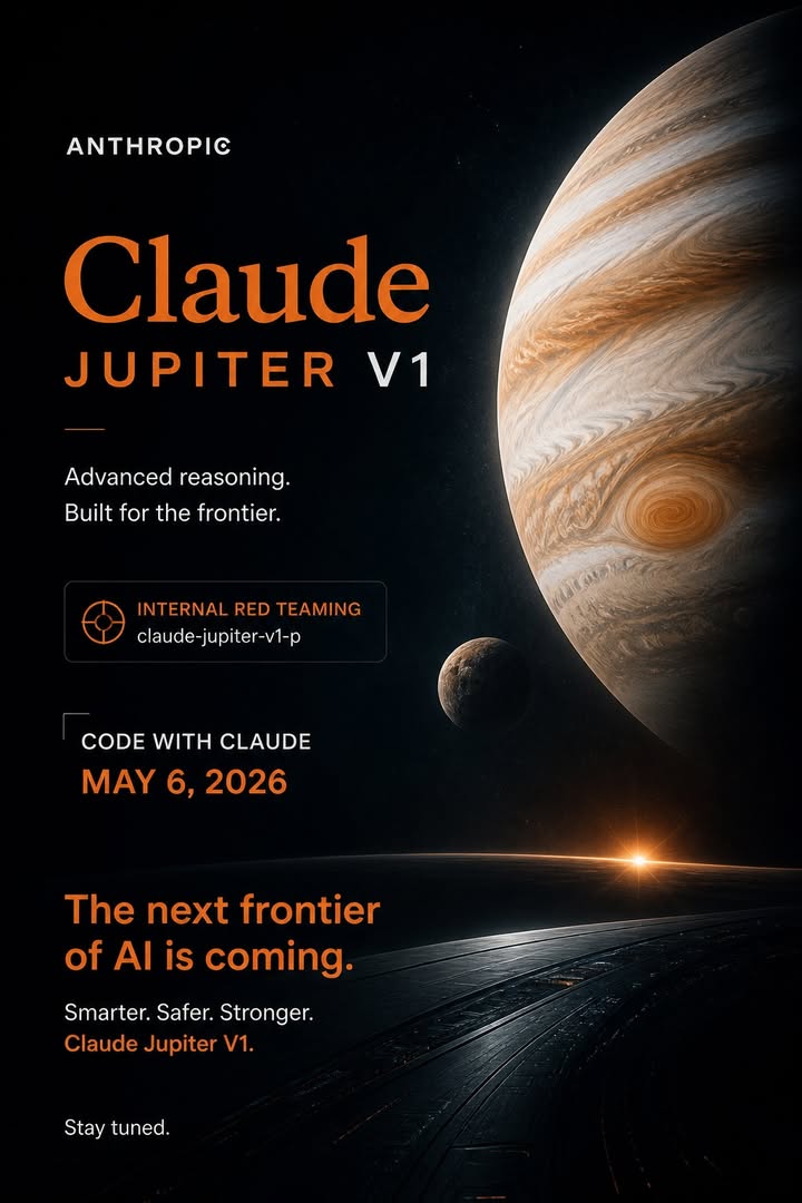 Claude Jupiter V1 โผล่ก่อนงาน Code with Claude — หรือ Anthro…