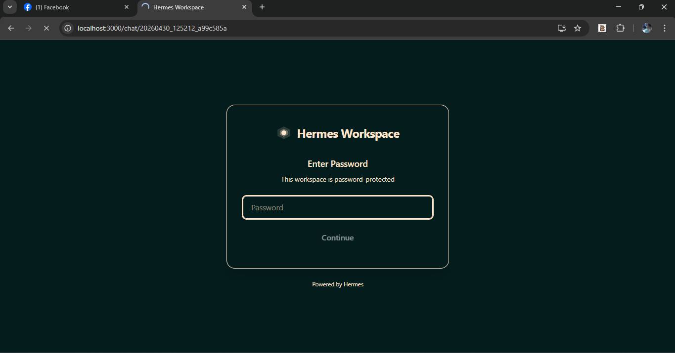 ⚠️ อย่าเพิ่งใช้ Hermes Workspace ถ้ายังไม่ตั้ง Password