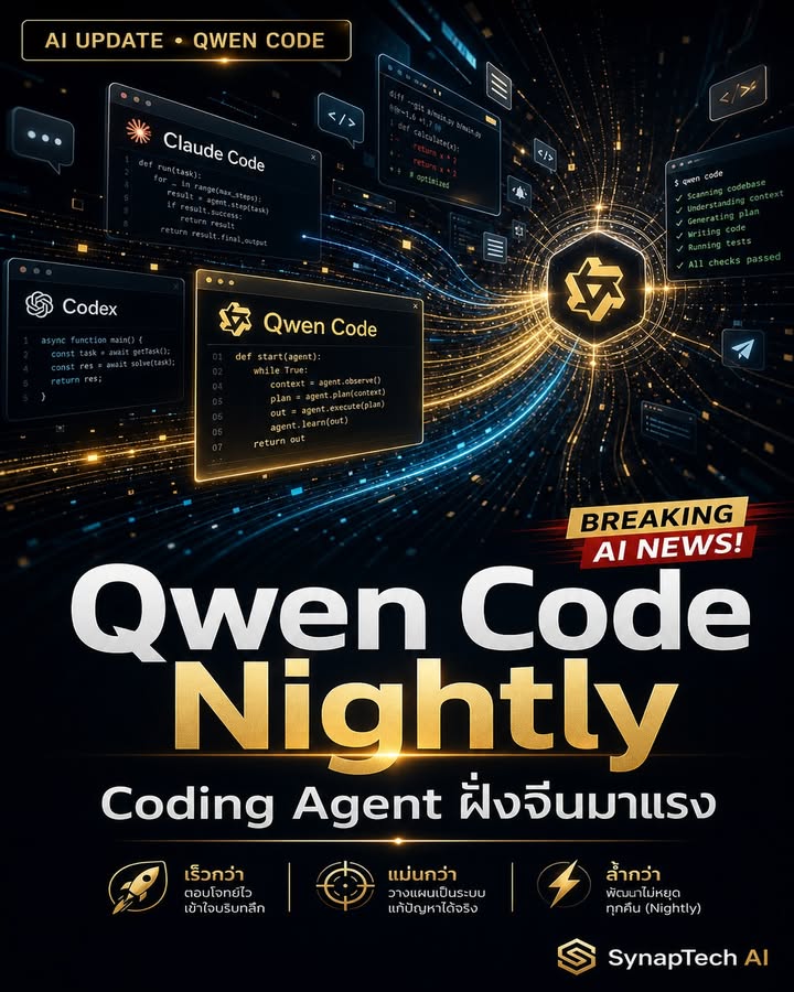 🚨 Qwen Code ออก Nightly วันนี้ — Coding Agent ฝั่งจีนเดินเร็…