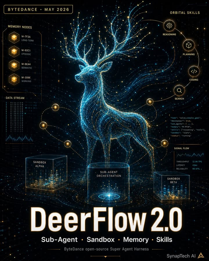🦌 ByteDance เพิ่งปล่อย DeerFlow 2.0 — Super Agent Harness ที…