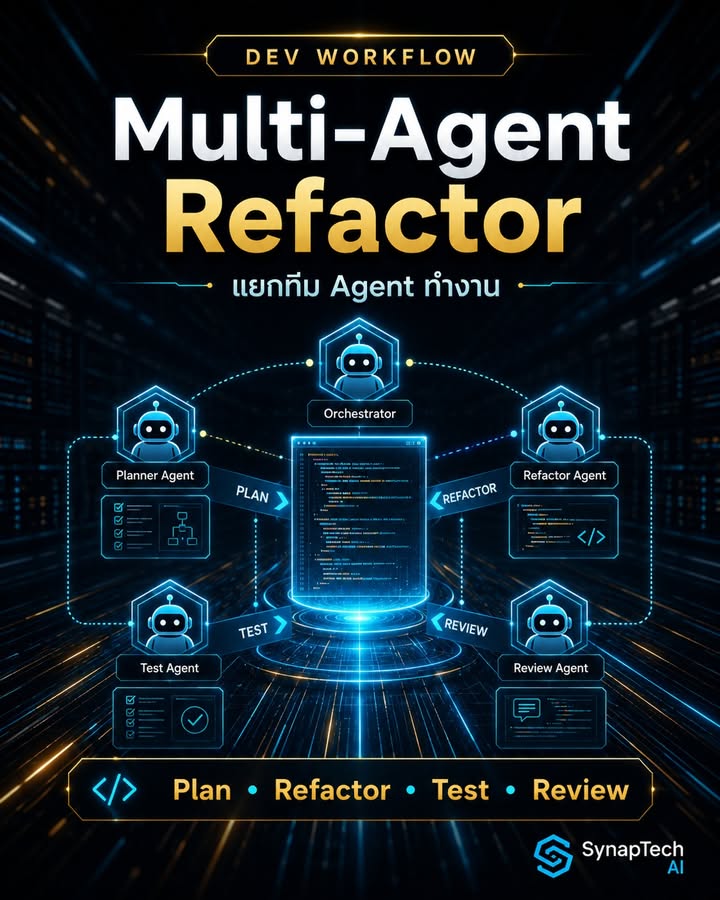 🚨 Refactor ใหญ่ ๆ ต่อไปอาจไม่ใช่ AI ตัวเดียวทำ แต่เป็นทีม Ag…