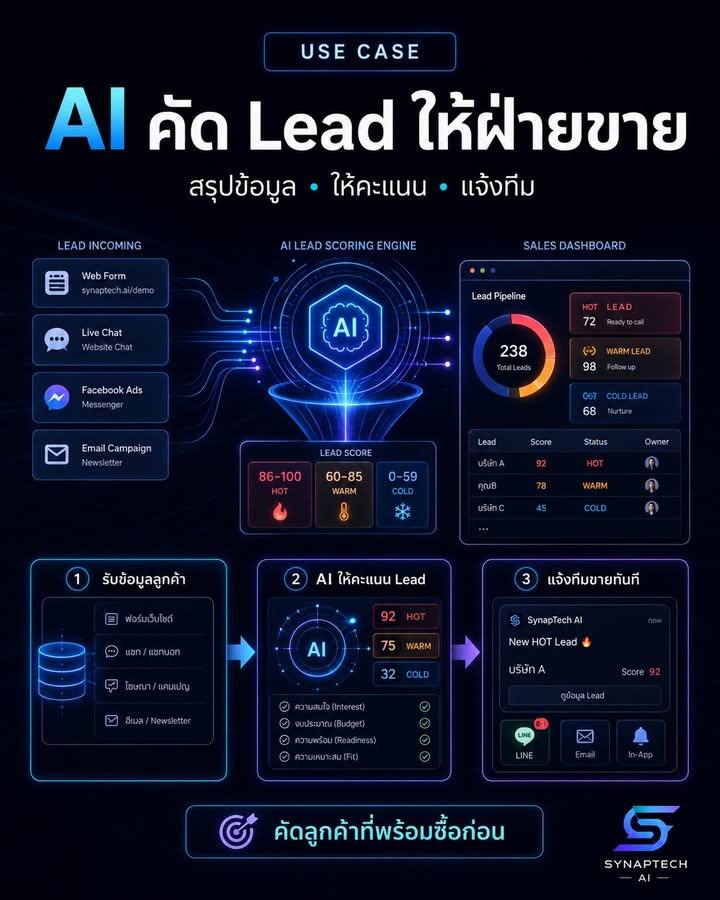 🚨 AI ที่ไม่ได้แค่ตอบแชท แต่ช่วยคัดลูกค้าให้ฝ่ายขาย