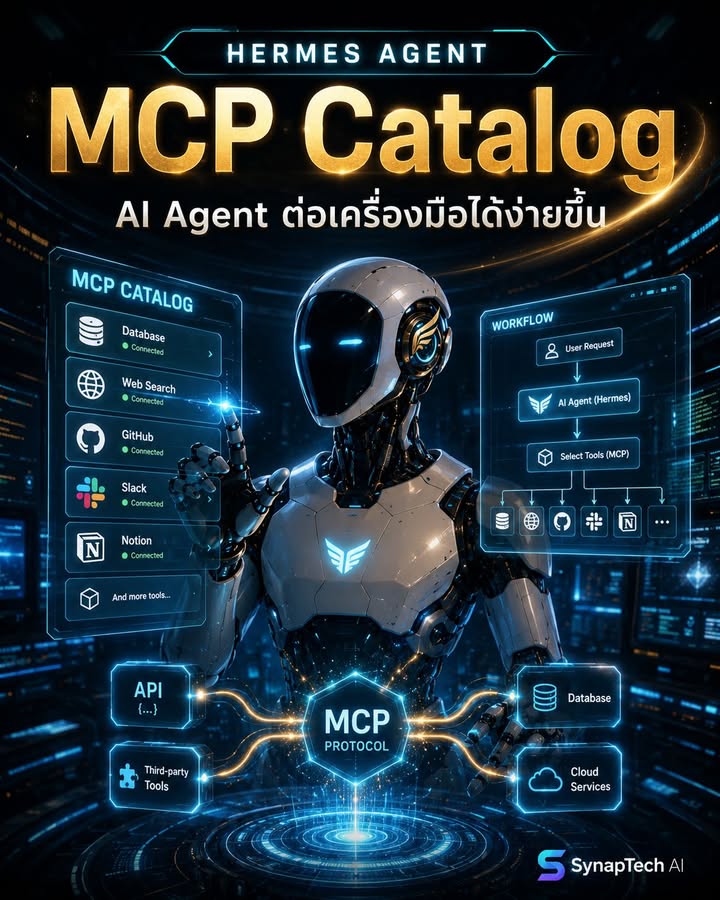 🚨 Hermes Agent เปิดตัว MCP Catalog ในตัว