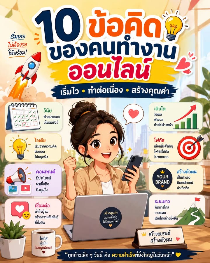 ทำงานออนไลน์ให้ปัง ไม่ได้เริ่มจากเทคนิค แต่เริ่มจากระบบคิด