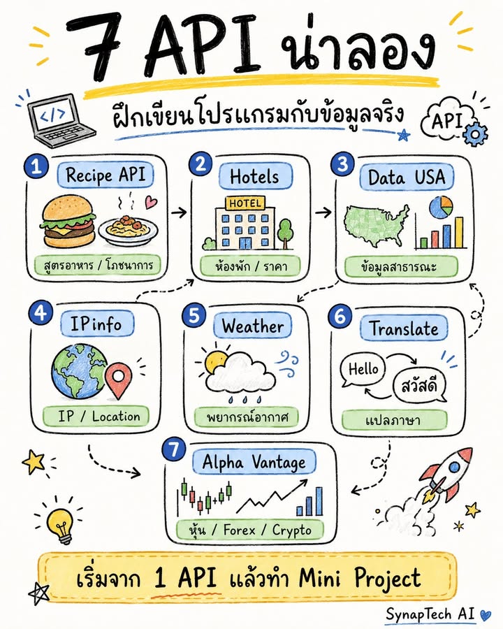 7 API น่าลอง สำหรับคนอยากฝึกเขียนโปรแกรมด้วยข้อมูลจริง