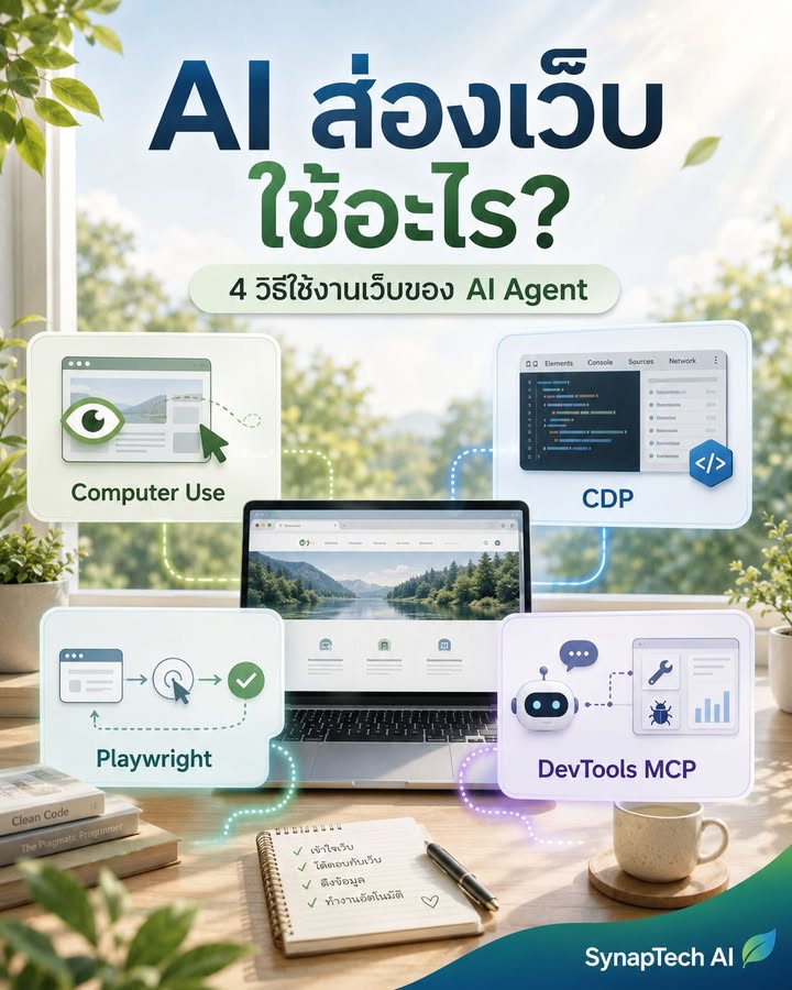 🚨 AI Agent ใช้เว็บได้หลายแบบ แต่ไม่ใช่ทุกแบบเหมือนกัน