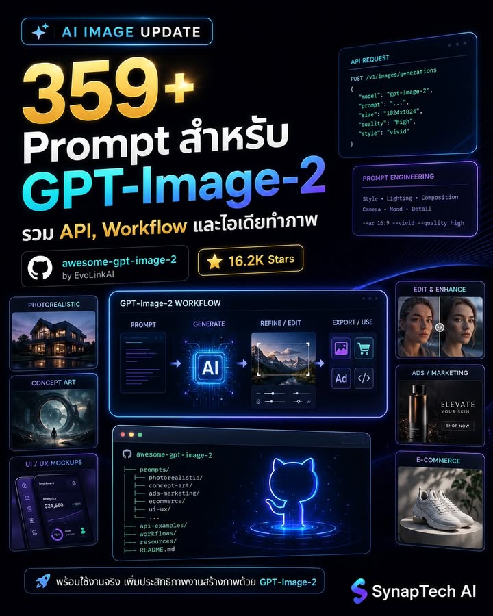 🚨 ใครทำภาพด้วย AI แล้ว prompt ตันบ่อย ๆ repo นี้ควรเซฟไว้
