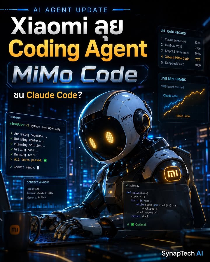 🚨 Xiaomi กระโดดลงสนาม Coding Agent แล้ว