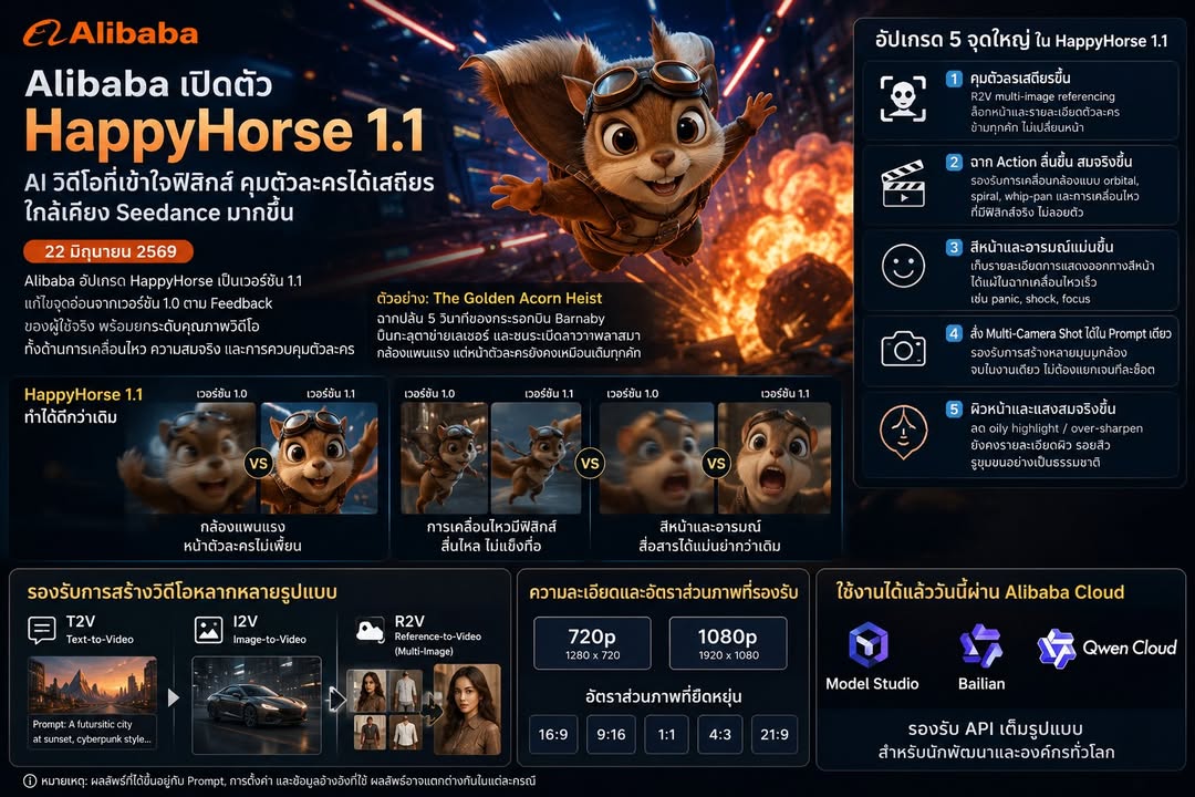 [AI News] Alibaba เปิดตัว HappyHorse 1.1